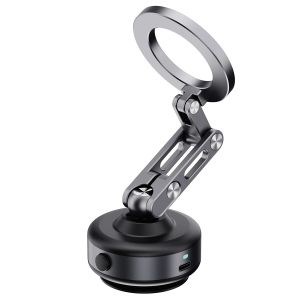 Strong Magnetic Car Phone Mount Electric Suction Cup Foldable 360 Rotatable Mobile Phone Holder Vacuum Adsorption Stable Phone