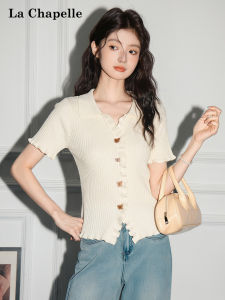 La Chapelle | Slimming French Style Turned Collar T-Shirt