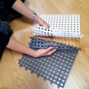 แผ่นรองกันลื่น แผ่นรองในห้องน้ำ ห้องครัวระเบียง แผ่นยางกันลื่นปูพื้น DIY สินค้าพร้อมส่งในไทย