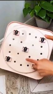 Moveable Rolling Storage Tray Gas Tank Bracket Tray Plastic Base Basin Holder with Pulley