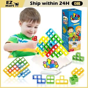 【Fast Shipping】 Tetra Tower Balance Blocks Balancing Game Childrens Balance Assembly Stacking Stacking High Educational Toys Swinging Cubes Building Blocks Games