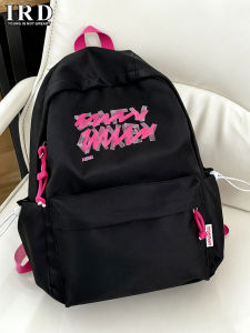 IRD | Ins Trendy Black Pink Girls Backpack