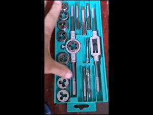 Toolshub 20PCS HSS Metric Tap and Die Set M3-M12 Hand Threading Tool Kit with Wrench Case for Thread Repair Engineer