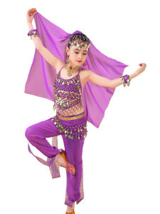 June 1 Kids Indian Dance Costume Kindergarten Girl Belly Dance Xinjiang Young Girl of India Ethnic Dance Costume