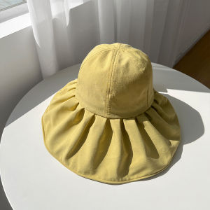 Yang Classmate Butterfly Knot Bucket Hat Black Glue Sunshade Cap Womens Sun Protection UV Protection Summer Hat for Women