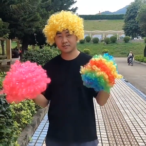 (สินค้าส่งจากไทย) วิกผมแฟนซี วิกผมหัวฟู วิกตัวตลก งานปาร์ตี้ ปีใหม่ จัดลี้ยง (รหัส W000001)