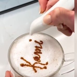 Coffee Latte Art Etching Pen Electic Alat Lukis Gambar Kopi Termurah