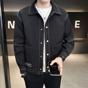 ROMON | แจ็คเก็ตผู้ชายลำลองฤดูใบไม้ร่วงฤดูหนาวใหม่สไตล์สปอร์ตหลวมกันกระดูกไหปลาร้ากันลมแจ็คเก็ตสั้นแฟชั่นสำหรับเยาวชน