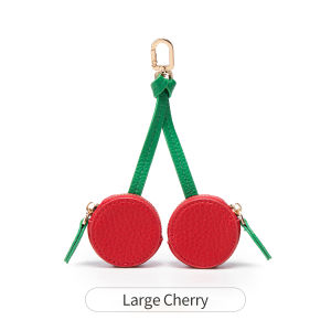 Cherry Pattern Coin Purse Keychain Fruit Charm Exquisite small accessories Money Pouch Fit For Airtag & CoinGift For Girl Women