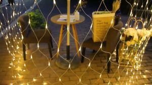 🌙Solar Net Mesh Led Hari Raya Lights 3x2M Outdoor Garden Fairy String Lights Party Garden Hari Raya Decoration Ramadan Lights