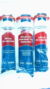 Bộ 3 lõi lọc nước SUNHOUSE 123 (mẫu mới) dùng cho các máy lọc nước thông thường