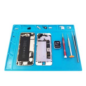 Alas Matras Kerja 340 x 230 mm Alas Kerja Service HP Leptop Computer Serbaguna Heat Insulation Working Mat Silicone Tebal Anti Panas