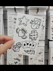 Bộ hình xăm sticker Tattoo mạng nhện đen phát sáng an toàn cho da trang trí lễ hội Halloween hóa trang thú vị.