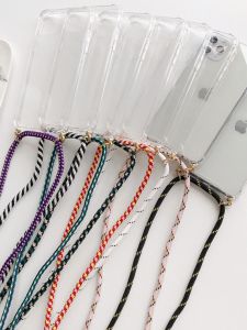 Crossbody Silicone Phone Case with Lanyard Anti-fall Protection for Samsung Galaxy Note20 Ultra A71 A55 A54 A53 A52 Denkk2008