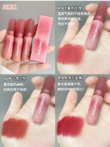 Colorkey Velvet Lip Mud O106 Sakura Edition Matte Lip Glaze Long-lasting Color Lipstick Soft Velvet Texture Lip Makeup Tool