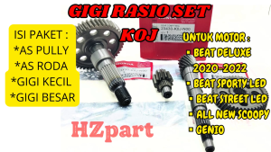 GIGI RASIO SET KODE-KOJ HONDA ASLI Beat/Genio/Scoopy/Beat Deluxe PRODUK BERKUALITAS ASLI 100% ORI  .
