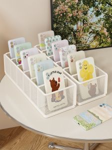 WUBUWEI | Multi-Compartment Desktop Storage Box for Phone Case & Data Cable