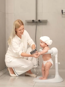 [SG Ready Stock]Baby Bath Aid Stand Anti-Slip Support Bracket for Infant And Toddler Bathing Plastic Bathtub Accessories Suitable for Ages Non slip Bathtub for Children