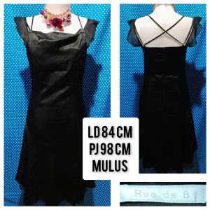 DRESS KUTUNG/SLEEVELESS HITAM(RUE DE B) 104