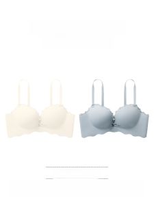 GEXINGJIEMEI | เสื้อชั้นในไร้โครงไร้ตะเข็บสำหรับผู้หญิง ช่วยกระชับหน้าอก ป้องกันการหย่อนคล้อย ดีไซน์เซ็กซี่ เสื้อชั้นในแบบหน้าอกกลม 3/4 สำหรับสาวน้อย