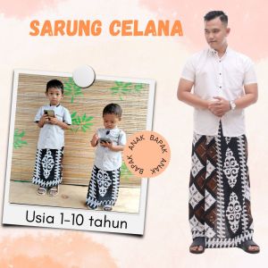 SARUNG CELANA BATIK TERBARU KEMBAR COUPLE BAPAK ANAK