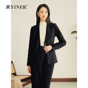 Winter French Style Tailoring Blended Fabric Womens Suit Jacket