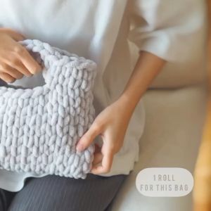 ไหมห่วง ไหมลูป ถักแบบไม่พึ่งอุปกรณ์ นุ่มฟู Snowball Loop Yarn 100 กรัม