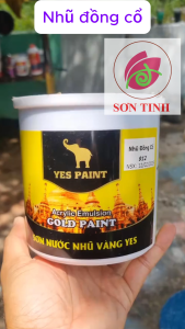 Sơn màu nhũ đồng cổ hệ nước Yes Paint 850g sơn chậu cảnh kiểng gỗ tường phào chỉ