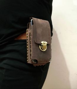 Sarung Hp 2 slot Ryoku 100% full kulit sapi crazy horse