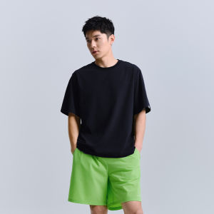 Adult Cotton Feel Quick Dry Sports Short Sleeve round Neck T-Shirt Breathable Versatile Base Layer Bubble Water Happy Nocnoc