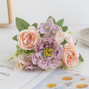 Artificial flower silk peony embroidered ball home vase decorations outdoor garden Valentines Day wedding bride DIY photo props
