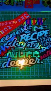 HOLOGRAM/HOLOGRAPHIC EFFECT STICKER (HIGH QUALITY LAMINATED VINYL) FOR MOTORCYCLE & ETC. WITH RANDOM REEBIES!!!