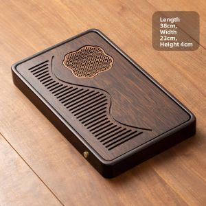 New Chinese Style Home Tea Tray Small Single-use Water Storage Bamboo Wood