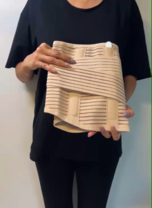 เข็มขัดพยุงหลัง แก้ปวดหลัง LS support สีครีม