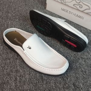 sepatu sandal pria 100% kulit slop pria kulit