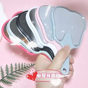 Cermin Mirror Makeup Cermin Bentuk Gigi Kompak Cermin Duduk Make Up Cermin Mua /Make Up Mirror Cermin Pegangan Tangan