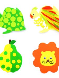 Creative DIY Paper Model 16 Colors Shape Handmade Paper Kindergarten Educational Colorful Paper Cutting Template Origami