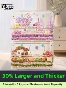 Yee | Transparent Acrylic Special Hamster Cage Extra Large Luxurious Set