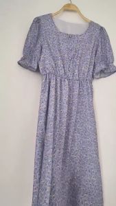 ชุดเดรสสวยสง่าแเสื้อผ้าแฟชั่นพิมพ์ลายดอกเดรสชีฟองเดรสยาวเสื้อผ้าแฟชั่นXL