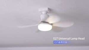 Colorful Ceiling Fan Lamp With Remote Control E27 Fan Light With Adjustable Light 3 Speeds 風扇燈