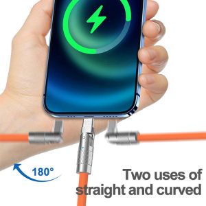 Zeallion Siêu Nhanh 120W 6A Type C Cáp Sạc Hợp Kim Kẽm Cáp Dữ Liệu Xoay 180 Độ Sạc Điện Thoại Cho iPhone Android Huawei