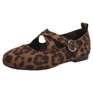 Josiny | Leopard Print Vintage Mary Jane Flats