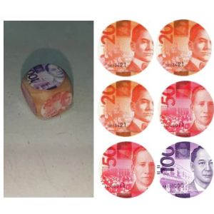 Money Dice or Pera Dice Waterproof Printed (20mm and 30mm Size)