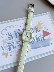 Style Quartz Womens Watch Small Square Leather Strap Fashionable Alloy Case Clear Display 2025 New Model High Aesthetic Value