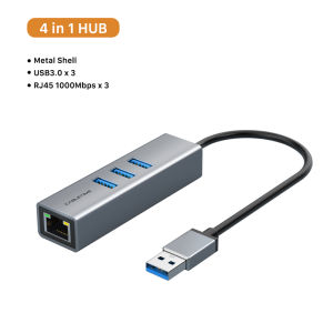 Cabletimes | CABLETIME 1000Mbps USB C Gigabit Ethernet Adapter Gigabit LAN RJ45 Network Card with 3 Ports USB for MacBook-USB 3.0 Laptop Hub