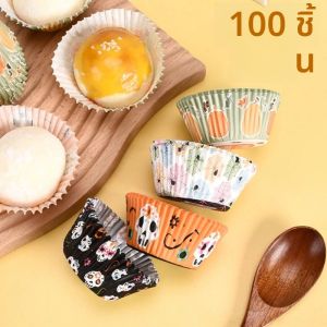 ถ้วยตกแต่งหน้าเค้กใส่คัพเค้กรูปฟักทองผีฮาโลวีน100ชิ้น
