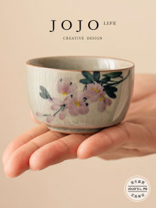 JOJOS L. Ceramic Tea Cup Chinese Style Hand-Painted Owner Cup for Home Use Tea Appreciation Cup with PD Signalling