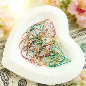 50pcs Paperclips Mini Waterdrop-shaped Clip Bookmark Binder Cute Bookmark Clip Stationery Office School Supplies