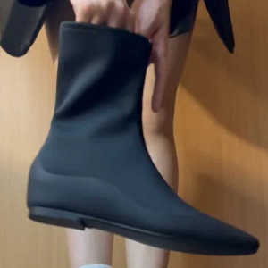 CAIZINI | Slimming Heel Increase Elastic Square Toe Boot