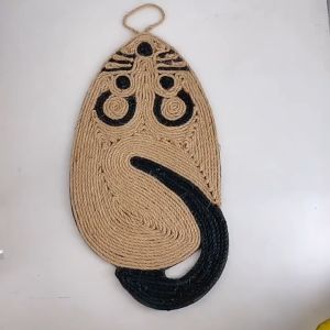 Cat Accessories Interactive Large Size Mouse-Shaped Cats Scratcher Pad  - Non-Slip Sisal Mat with Hanging Rope for Furniture Protection and Playtime - Perfect for Kitten Toys and  Scratching Needs